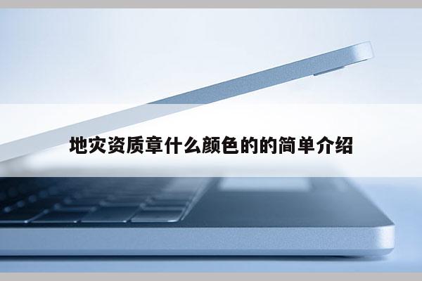 地災(zāi)資質(zhì)章什么顏色的的簡單介紹