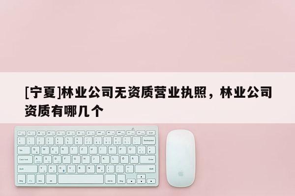 [寧夏]林業公司無資質營業執照，林業公司資質有哪幾個