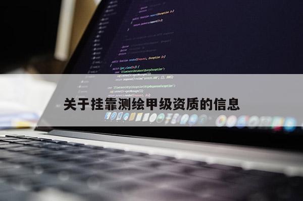 關于掛靠測繪甲級資質的信息