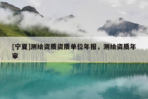 [寧夏]測繪資質(zhì)資質(zhì)單位年報，測繪資質(zhì)年審