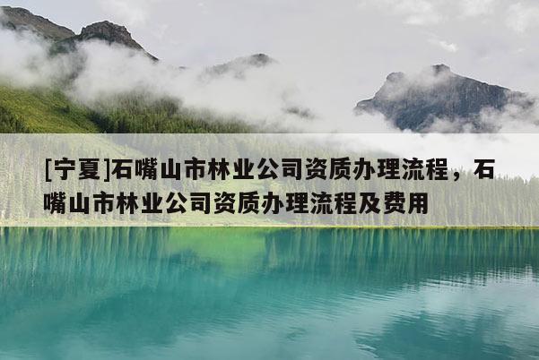 [寧夏]石嘴山市林業公司資質辦理流程，石嘴山市林業公司資質辦理流程及費用